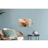 Moderne kunst - Abstract - Goud - Grijs Muursticker klein -plant