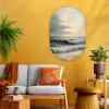 Strand - Zee - Zonsondergang Wandcirkel Ovaal Glas middel -sfeer4