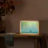 Bootje - Water - Bladeren - Bloesems Light Box met kabel (Tafellamp) klein -sfeer4