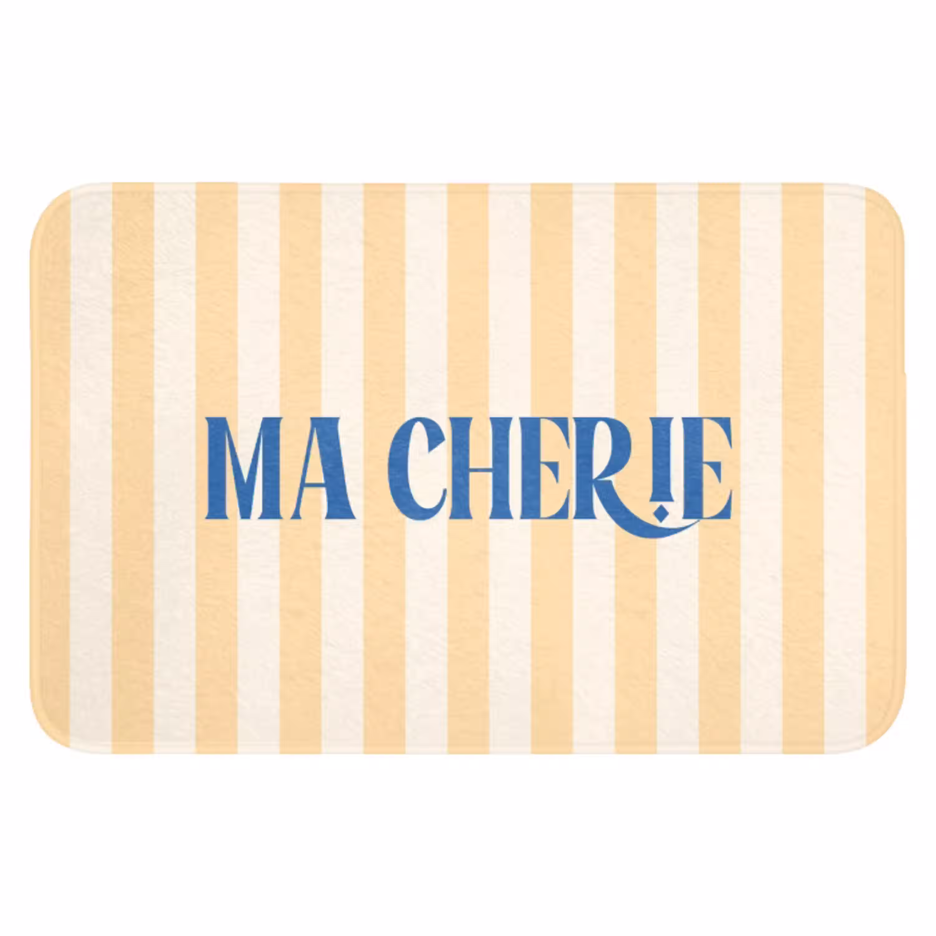 Blauw - Geel - Strepen - Ma Cherie WCmat klein -3d