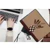 Minimalistisch - Vaas - Bloemen - Bruin laptophoes neopreen klein -bureau
