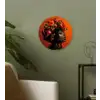 Vrouw - Chilipepers - Pepers - Bloemen Wandcirkel plexiglas klein -sfeer3