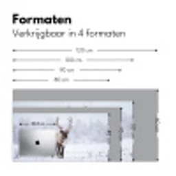 Rendier - Gewei - Toendra - Sneeuw - Wild Muismat XXL klein -sfeer5