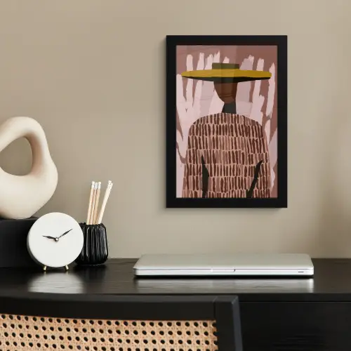 Abstract - Figuur - Illustratie - Hoed fotolijst zwart zonder passe partout klein -sfeer1