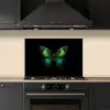 Vlinder - Groen - Opvallend keuken achterwand spatscherm klein -sfeer1
