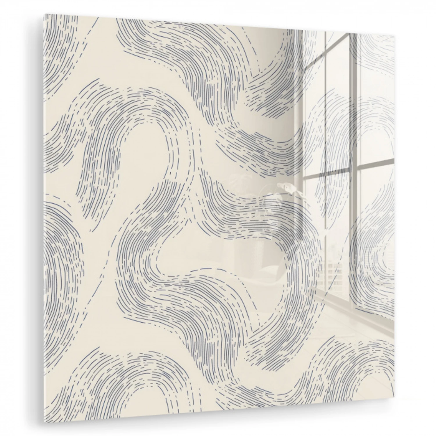 Lijnen - Patroon - Beige - Minimalistisch plexiglas 5mm klein 11 -zzzproduct_nieuw