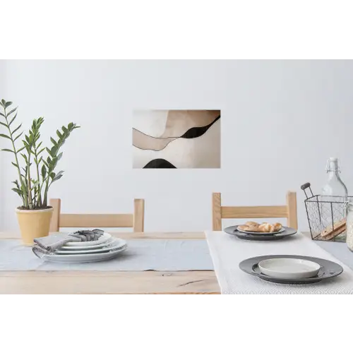 Contourlijnen - Abstracte landschap Muursticker klein -eettafel