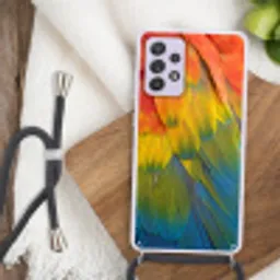 Veren - Ara - Kleurrijk Hoesje Samsung Galaxy A52 5G met koord klein -sfeer4