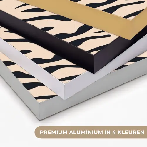 Zebraprint - Dynamisch - Roze Textielframe zwart klein -USP_kleurenNL