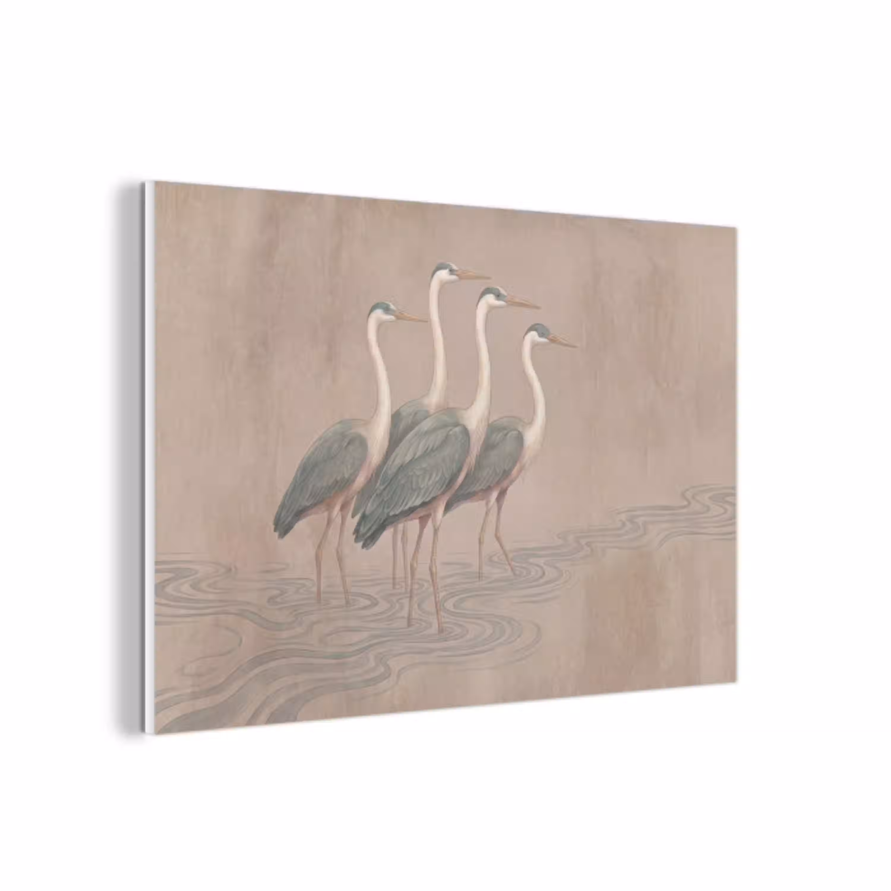 Vogel - Water - Natuur - Vintage forex 5mm xxl -3d