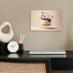 Cheesecake - Eten - Roze - Taart poster papier klein -sfeer1