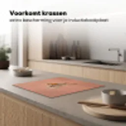 Roodborst - Natuur - Roze Inductie beschermer vinyl 3mm middel -sfeer1