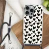 Hartjes - Patroon - Zwart Hoesje iPhone 16 Pro Max met koord klein 804 -sfeer4