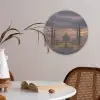 Zonsondergang - Moskee - Wolken - Islamitisch Akoestische PET Vilt - Rond klein -sfeer3