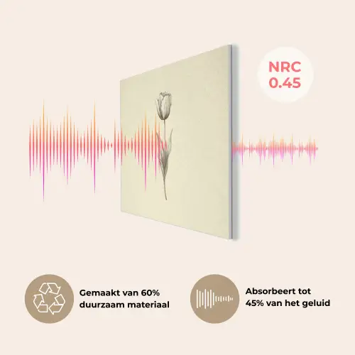 Illustratie - Tulp - Zwart PET vilt klein -USP_NL