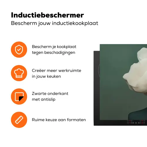 Hoed - Vrouw - Beige Inductie beschermer vinyl 3mm klein -zzzzzzz-td-ups