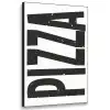 Pizza - Japandi - Decoratie - Vintage Textielframe zwart klein -3d