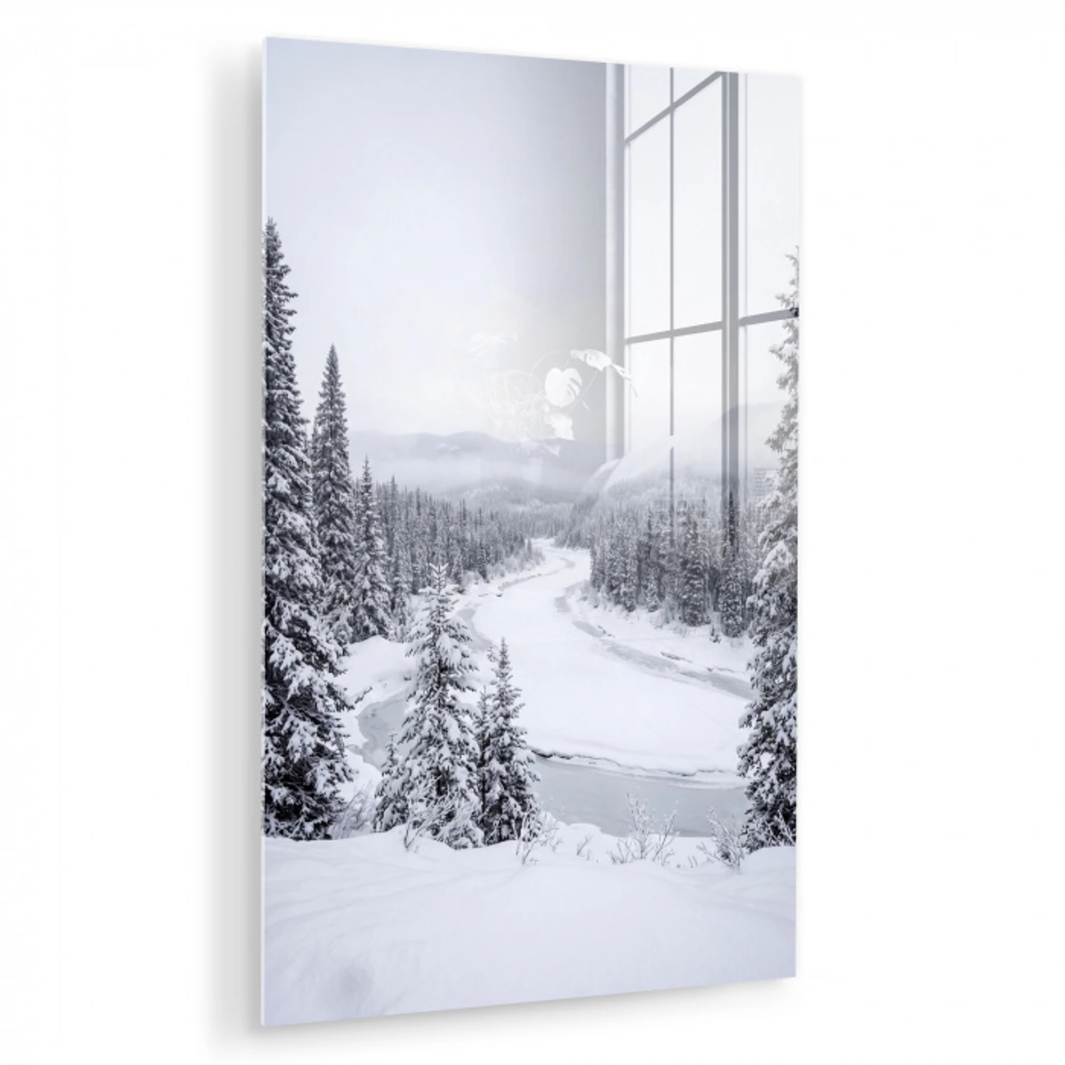Rivier - Bevroren - Landschap - Winter plexiglas 5mm klein -zzzproduct_nieuw