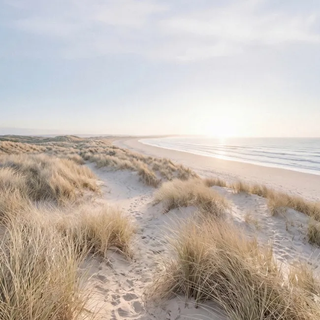 Behang - Duinen - Strand - Beige