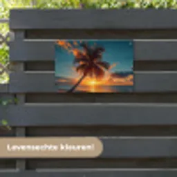Tropische Droomzonsondergang tuinposter los doek klein -sfeer3