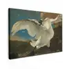 De bedreigde zwaan - Schilderij van Jan Asselijn canvas 2cm klein -z3d