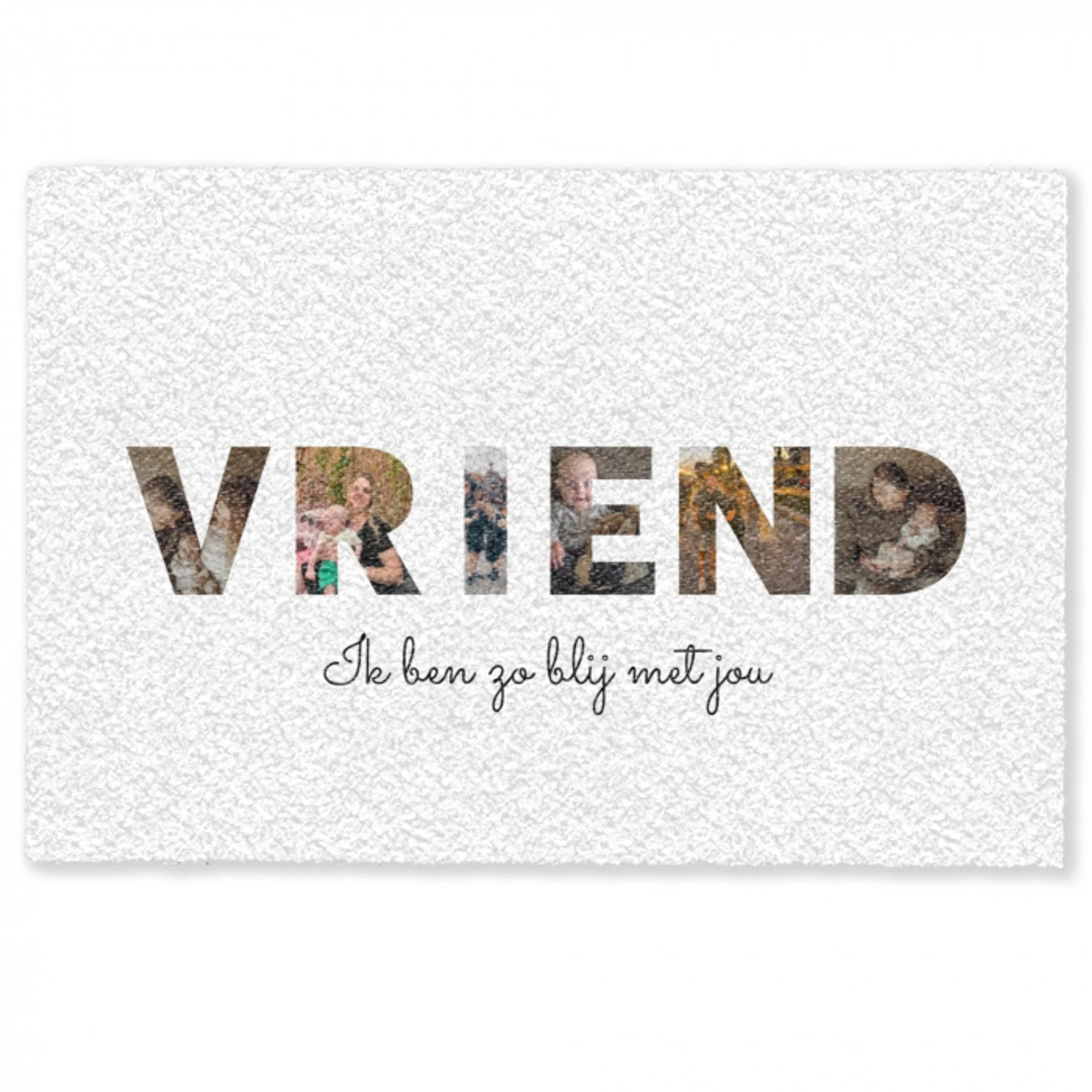 Vriend - Lettercollage Deurmat klein -zkaufland3d
