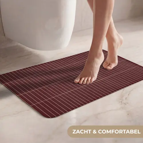 Lijnen - Patroon - Bordeaux WCmat klein 1009 -USP_ZachtNL