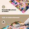 Kleurrijk - Roze - Oranje - Geel - Bloemen Inductie beschemer met haakjes klein -ky-schoon-nl