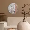 Voetstappen - Vloedlijn - Zee Wandcirkel kunststof plaat 5mm dik klein -sfeer1