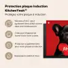 Amor - Hond  - Hartje - Rood Inductie beschermer vinyl 3mm middel -zzzzzzusp-haakje_FR
