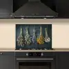 Kruidenkwartet aan een Donkere Wand keuken achterwand spatscherm klein -sfeer1