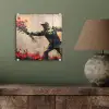 Street art - Man - Bloemen - Rood - Graffiti - Banksy plexiglas 5mm klein -sfeer3