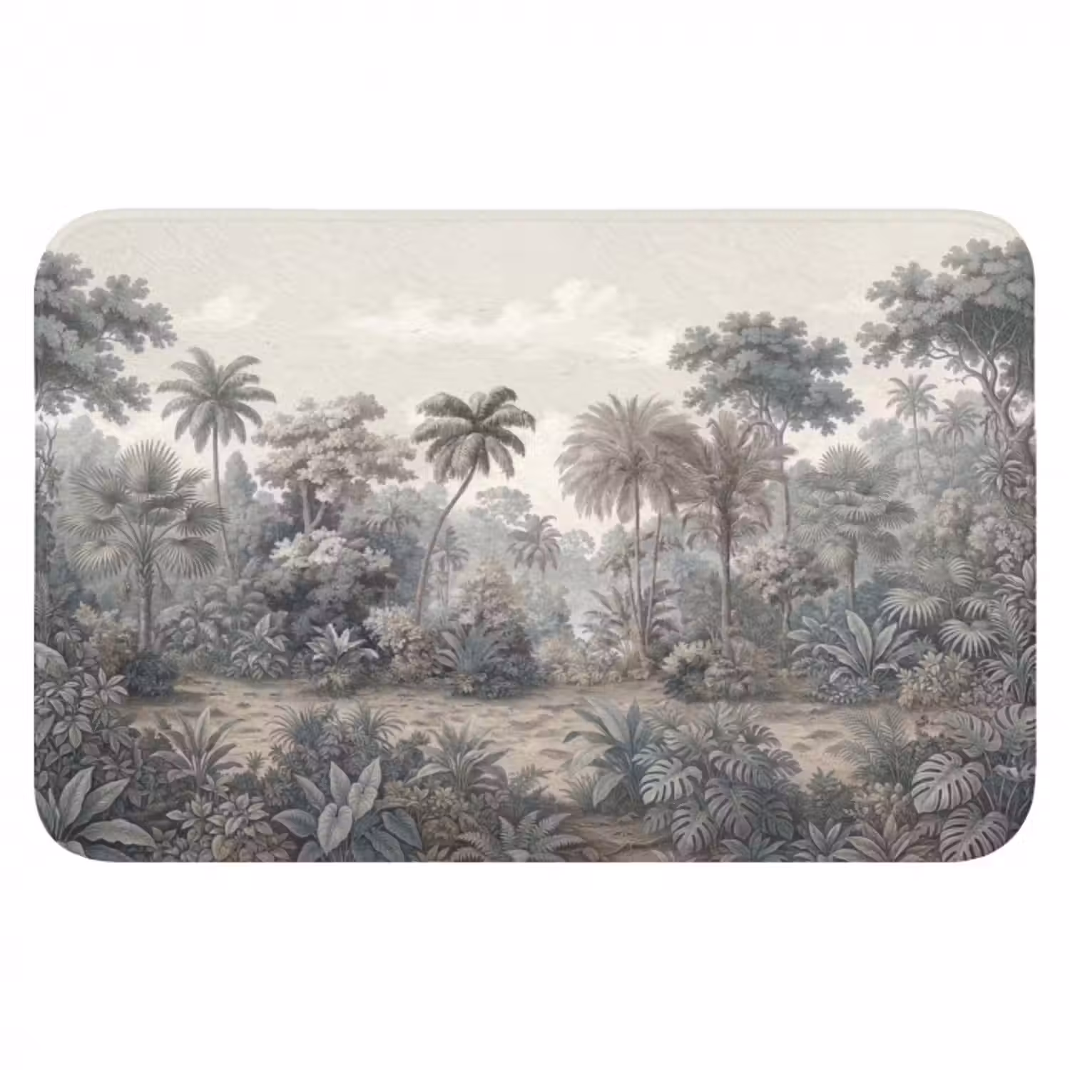 Badematte - Tropisch - Landschaft - Illustration