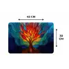 Sierglas - Boom - Rood - Vlakken Placemat vinyl groot -specs