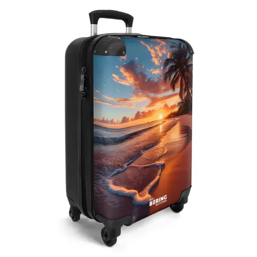 Strand bij zonsondergang NBS - Handbagage koffer - Unisex middel -productfoto_3d