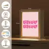 Bisou - Roze - Dikke letters Light Box met kabel (Tafellamp) klein -USP_DE