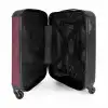 Lederen look donker roze NBS - Handbagage koffer - Kinderen Unisex middel -binnenkant