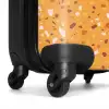 Terrazzo patroon veelkleurig geel NBS - Handbagage koffer - Volwassenen Unisex middel -wiel
