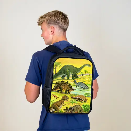 Dino's bij het water Rugzak - Zwart middel -sfeer8
