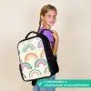 Regenboog - Pastel - Patroon Rugzak - Zwart middel -sfeer6_NL