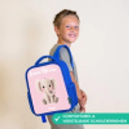 Olifant - Grijs - Baby - Slurf Kinderrugzak - Blauw middel -sfeer3_NL
