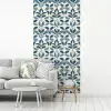 Flora - Modern - Blauw fotobehang vinyl groot 64 -woonkamer
