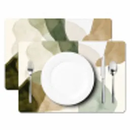 Japandi - Abstract - Groen Placemat vinyl groot -zzsfeer2_Kitchenyeah-website
