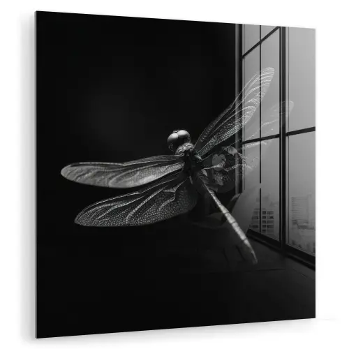 Libelle - Dieren - Zwart - Insect plexiglas 5mm klein -zzzproduct_nieuw