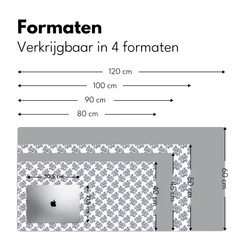 Oceaan - Koraal - Blauw - Wit Muismat XXL klein 681 -sfeer5