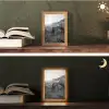 Schotse hooglander - Kalf - Zwart - Wit Light Box met kabel (Tafellamp) klein -sfeer3