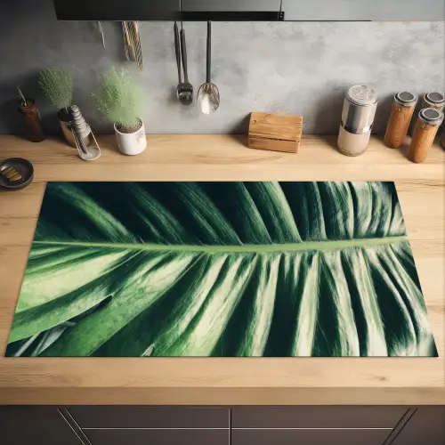 Bladeren - Tropisch - Jungle Inductie beschermer vinyl 3mm groot -sfeer5