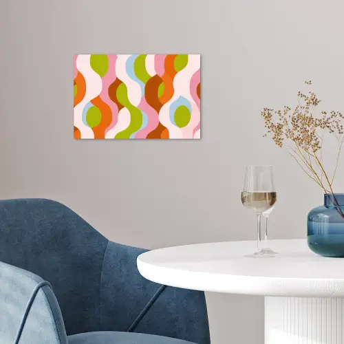 Abstract - Vormen - Roze poster papier klein -sfeer3