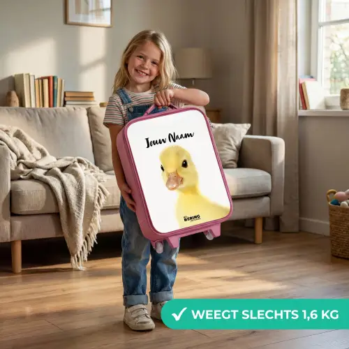 Barry de Badeend Kinderkoffer - Roze klein -sfeer2_NL