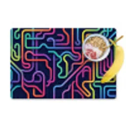 Retro - Abstract - Neon Placemat vinyl groot -zzzproduct_Kitchenyeah-website